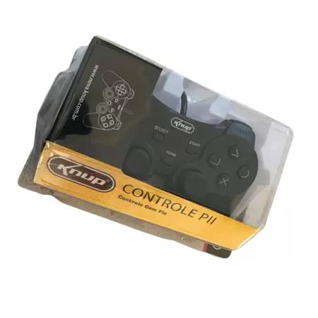 Controle Joystick Para PS2 Dualshock KP-GM014 Preto Knup