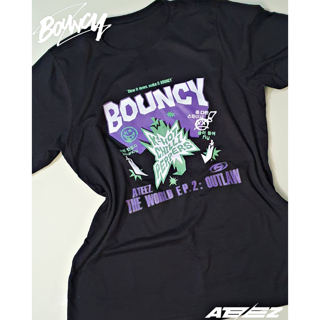 Camiseta algodão ATEEZ - BOUNCY | Shopee Brasil