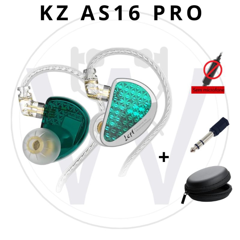 KZ AS16 PRO (sem microfone) - Fone de retorno profissional