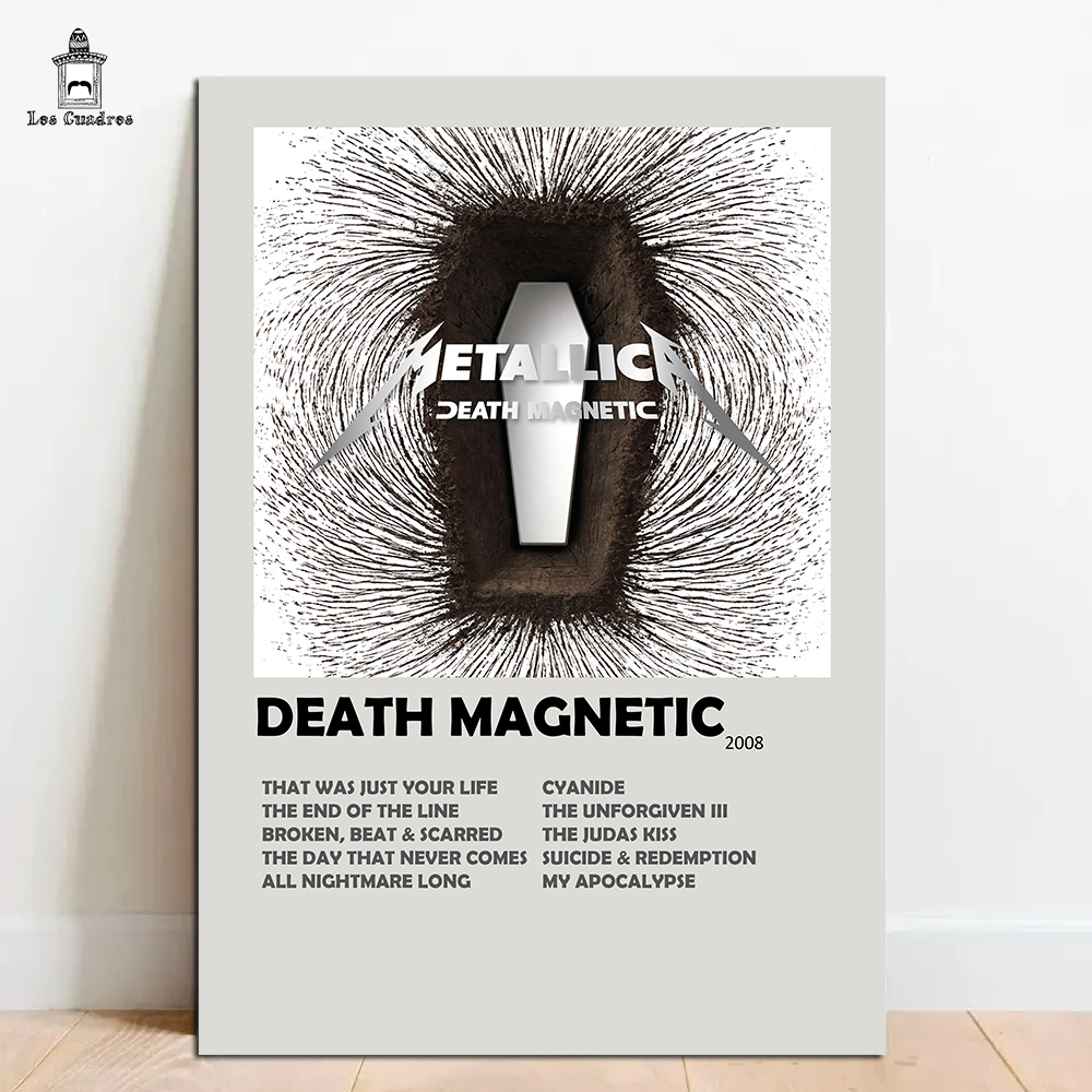 Quadro Placa Decorativa Metallica Death Magnetic em MDF 28x20cm