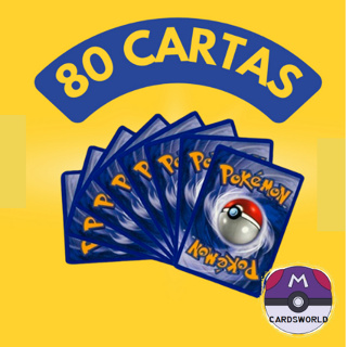 Lote até 80 Cartas Pokemon Com BRILHANTE GARANTIDA - ORIGINAL COPAG -  Escorrega o Preço