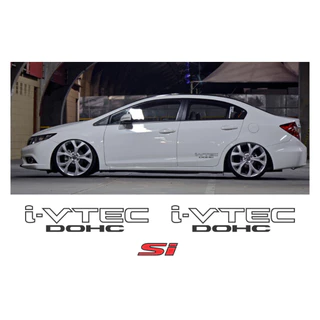 Adesivo I-vtec Dohc + Si para Honda Civic Carro Tuning Recortado Adesivo vazado