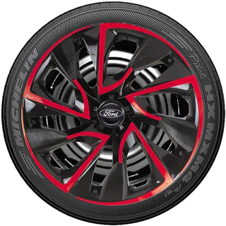 Kit 4 Calotas Ds4 Red Cup Aro 15 Ford Ka Fiesta EcoSport