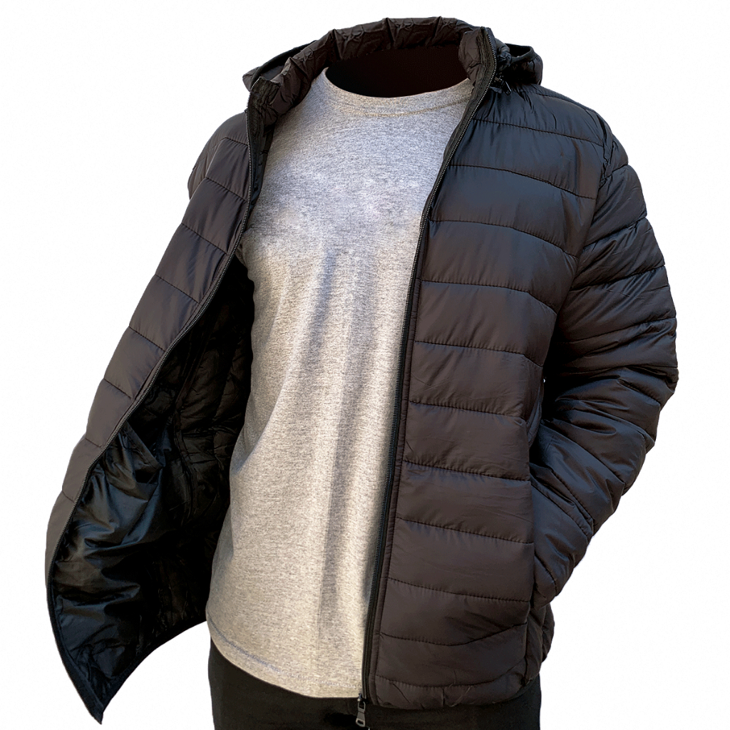 Jaqueta Puffer Bobojaco Masculina Capuz Removivel Blusa de Frio Masculina P M G GG G1