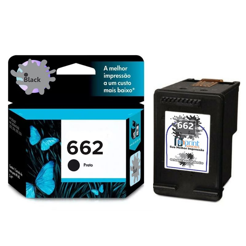Cartucho HP 662 Preto Remanufaturado | Shopee Brasil