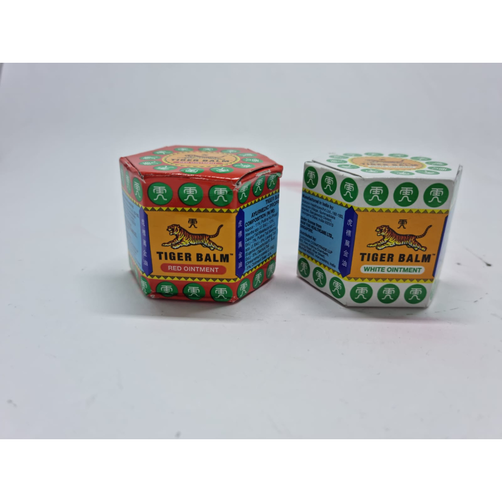 Pomada Tiger Balm Branca e Vermelha Kit com 2 100% Original | Shopee Brasil
