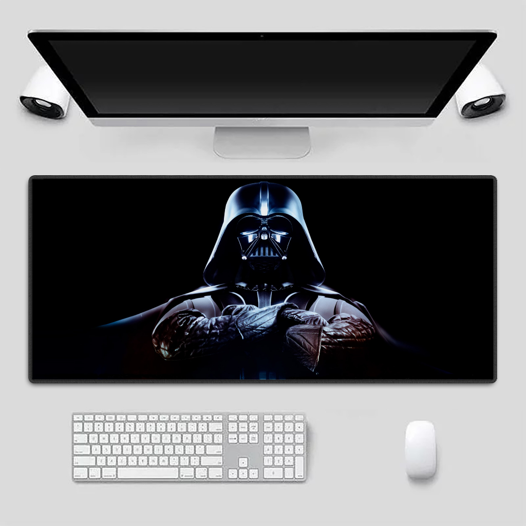 Mouse Pad Grande 90x40 Couro Gamer Speed Star Wars Guerra Nas Estrelas Base Antiderrapante
