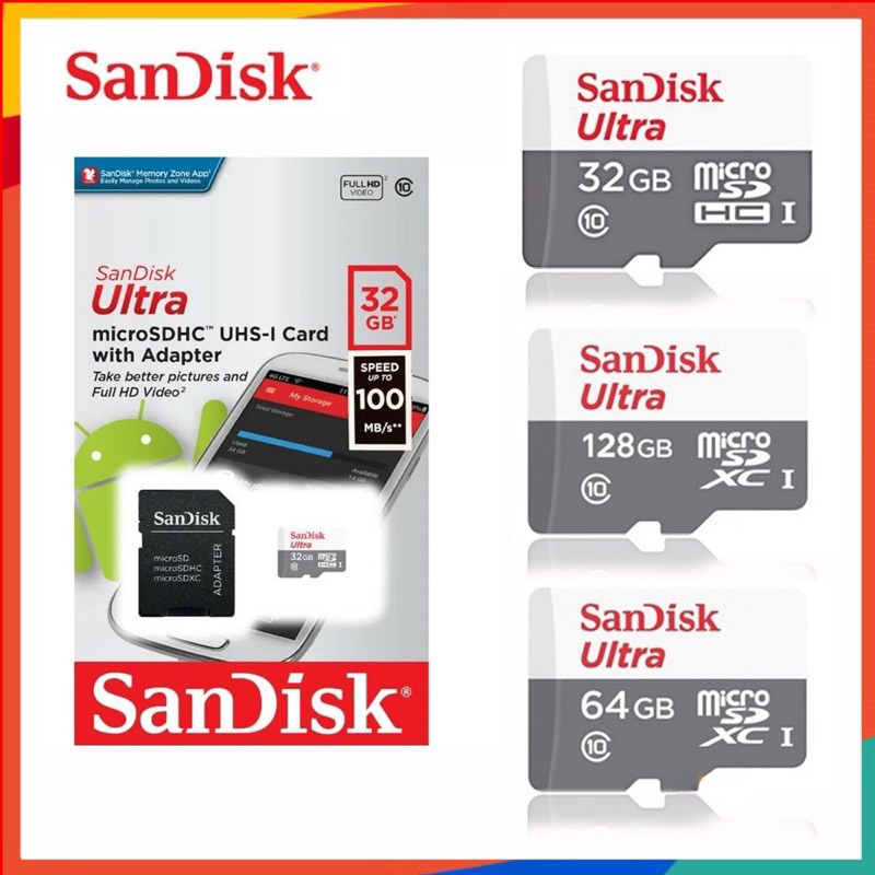Sandisk Cartão De Memória Cartão Sd A1 8GB 16GB 32GB 64GB 128GB 48M S ...