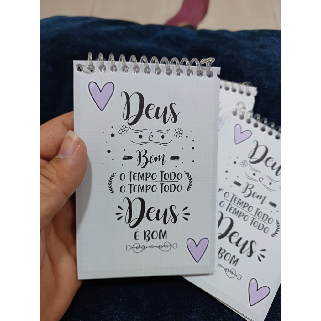 Bloco de notas personalizado A7 para lembrancinha bloquinhos de notas para igreja escola aniversário
