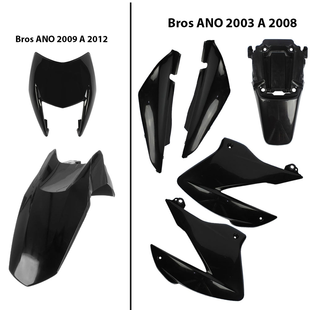 Kit Carenagens Plastica para NXR BROS 125 150 ano 2003 a 2008 e Bros ano 2009