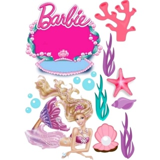 Oblee Marketplace  Topo de bolo Barbie Sereia