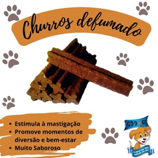 Petisco para cães - Churros Defumado sabor carne em Oferta na Shopee