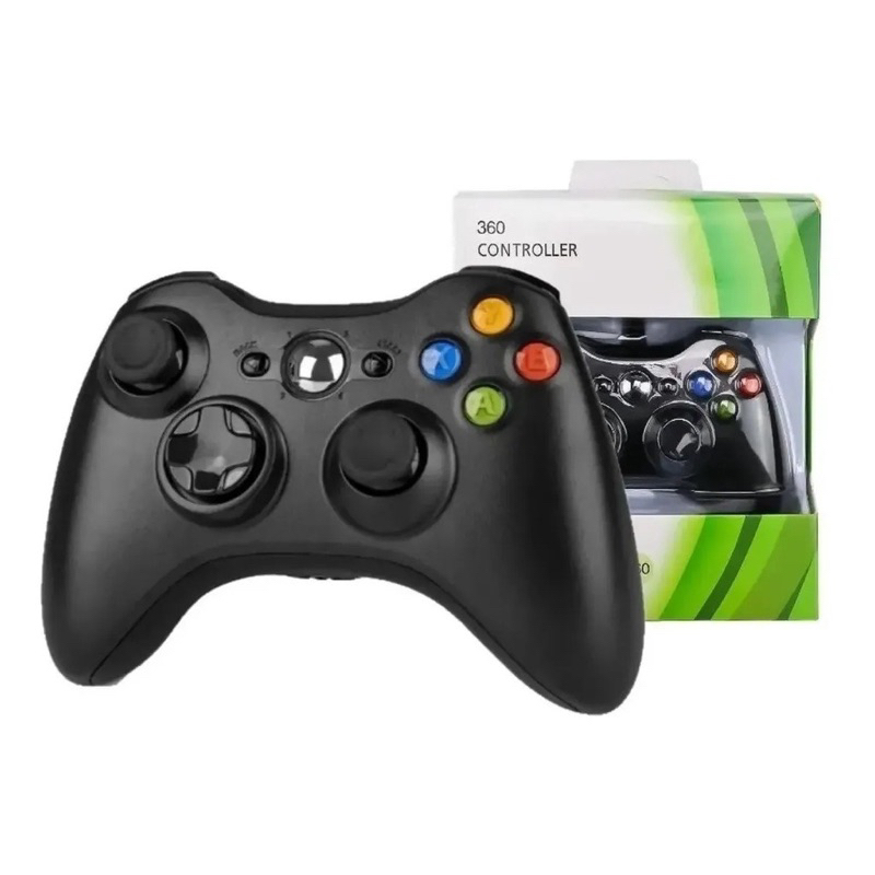 Controle Xbox 360 Com Receptor Sem Fio PC Gamer Gamepad Video Game