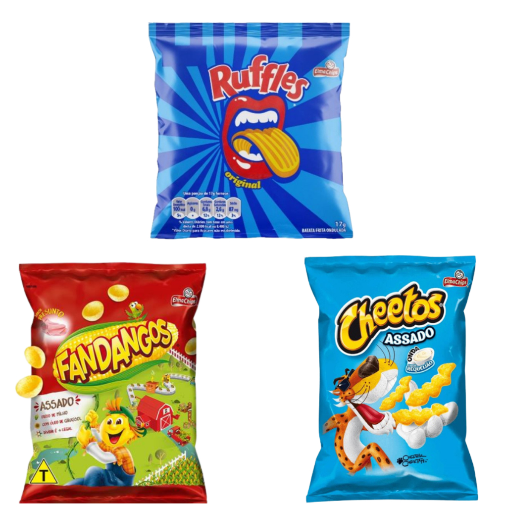 Cheetos, cebolitos, fandangos sortido kit com 10