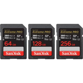 SanDisk SDXC Extreme PRO 280MB/s Cartão De Memória Flash UHS-II 64GB 128GB 256GB