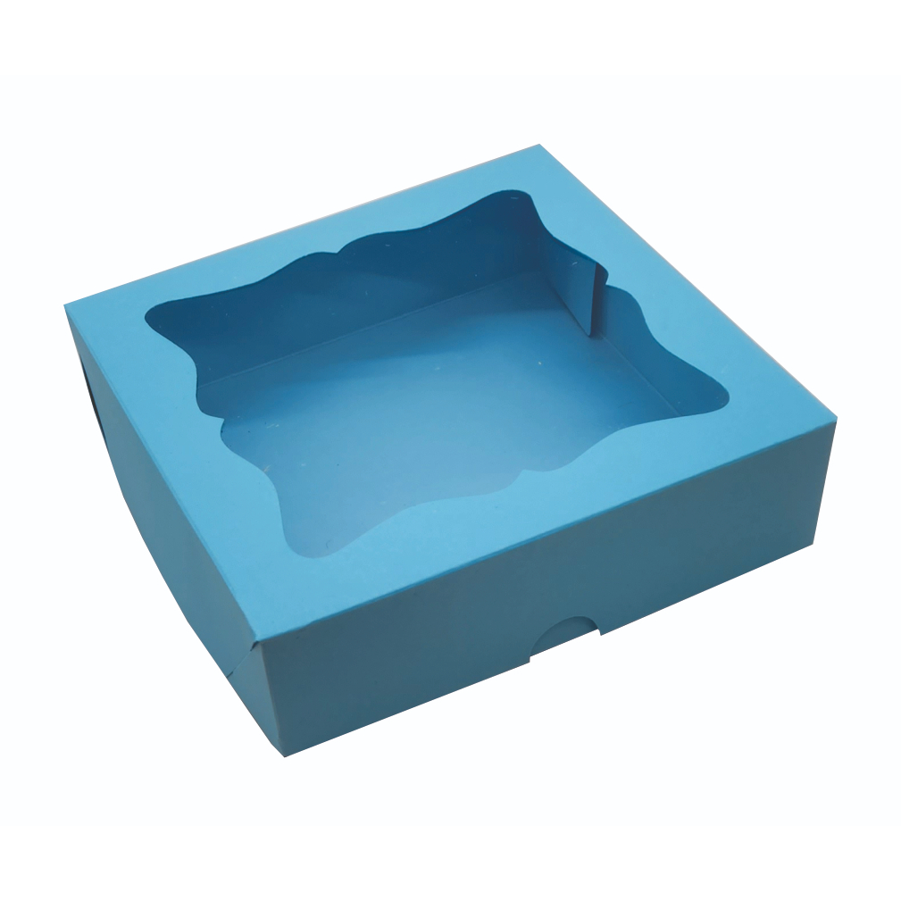 Caixa visor MOLDURA AZUL - 10unidades - 15x15x4
