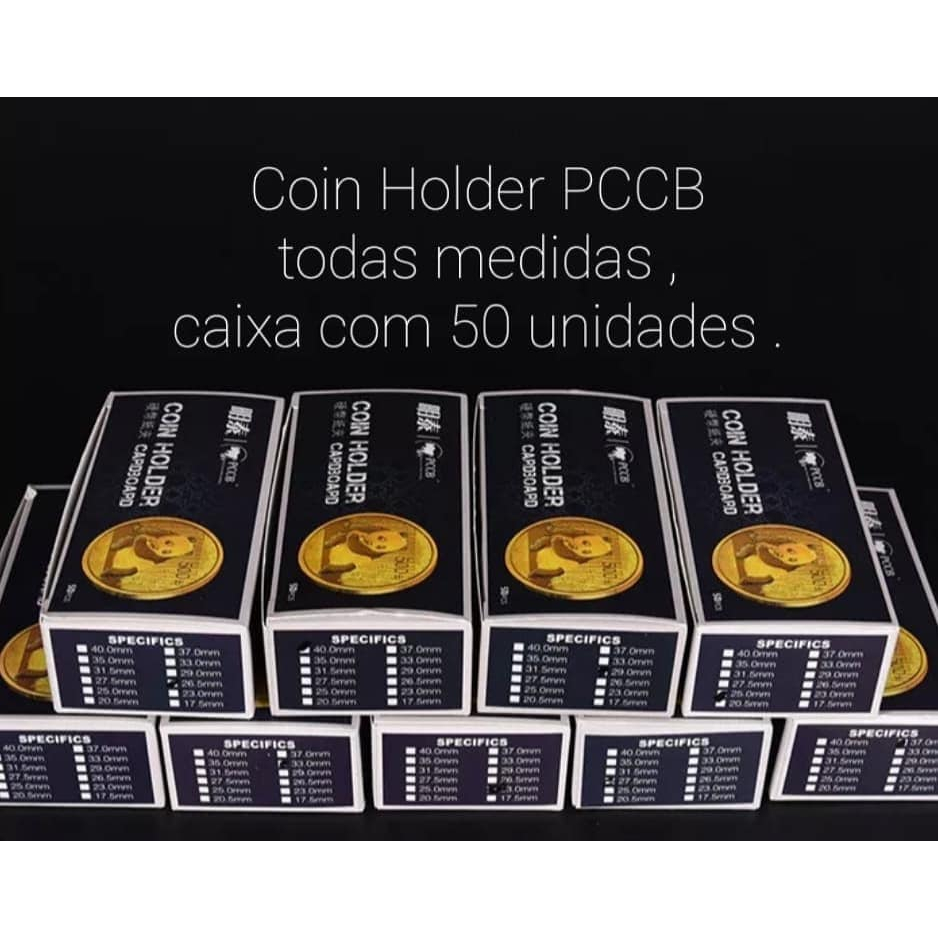 Coins Holder PCCB ,caixa com 50 Unidades ,Varias medidas de 17,5mm ao ...