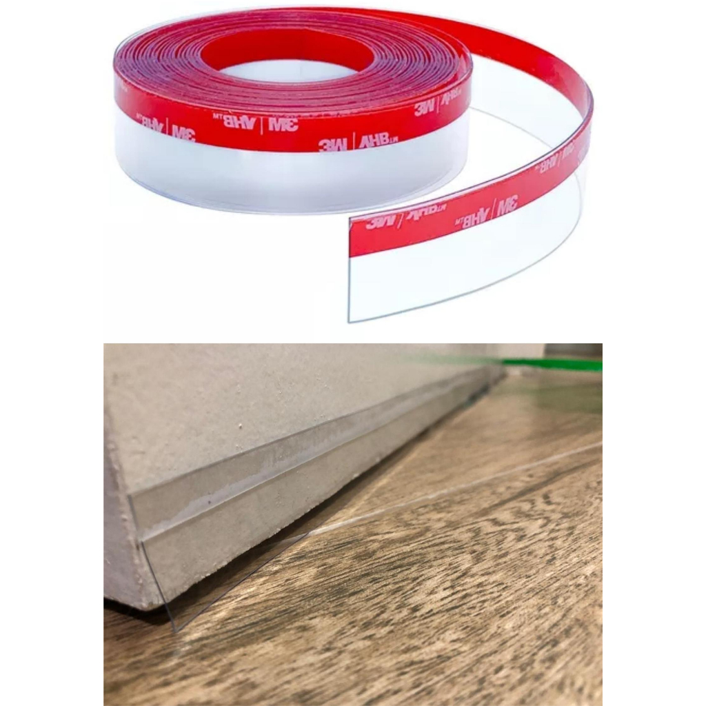 2 mts Fita Veda Fresta Porta portão Janela Pivotante Blindex transparente contra bichos chuvas poeira 2,5 cm altura