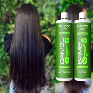 Kit Progressiva Sem Formol Orgânica de Bambu Com Óleo De Argan | Phyto Liss 300ml