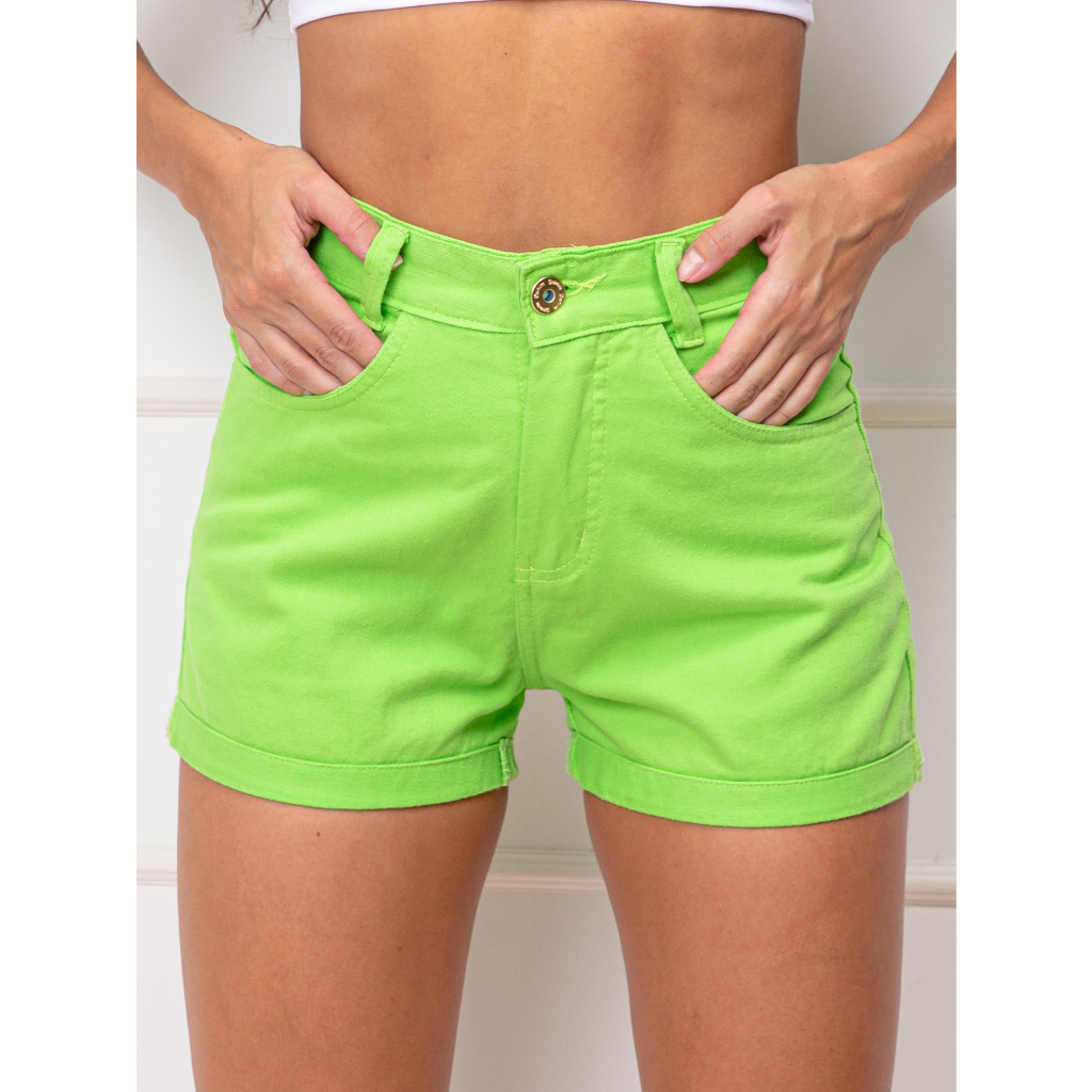 Shorts Feminino Colorido Evasê