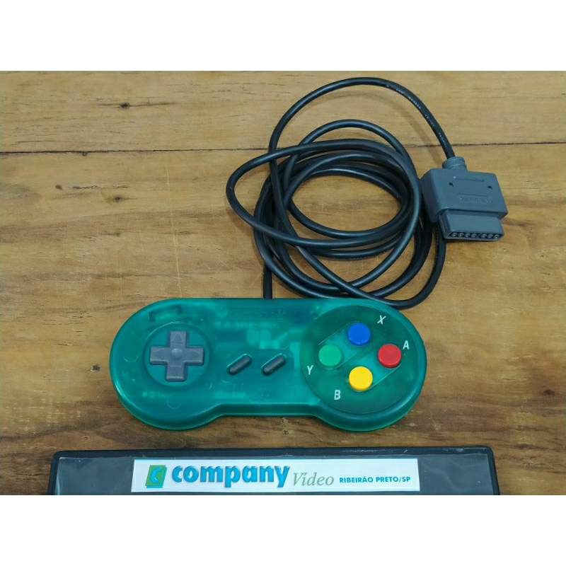 Controle P/ Super Nintendo Snes Verde Plástico Translúcido usado