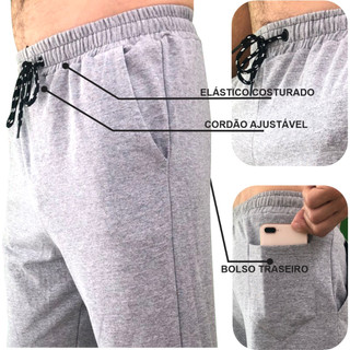 Kit C/ 3 Calças De Moletom Peluciado Masculina Estilo Jogger Calça Inverno Estilo Jogger