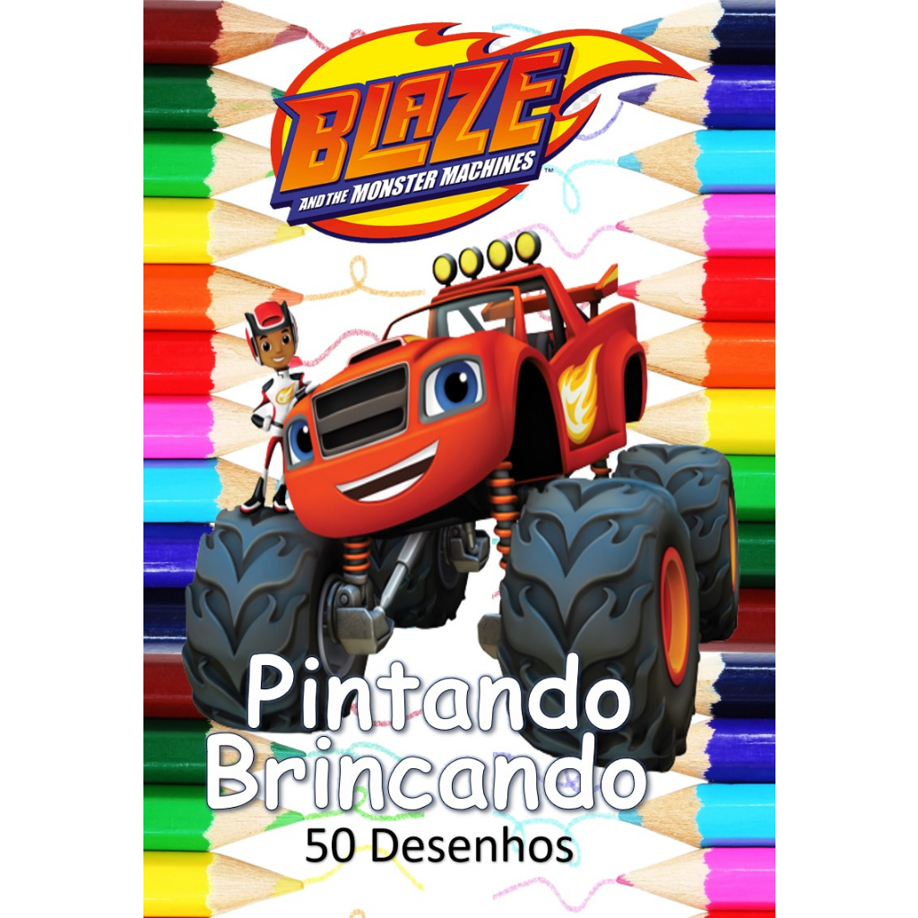 Kit composto por 14 Carrinhos de Fricção - 6x Blaze Monster Machines + 8x  Carrinhos da Coleção Carros Disney