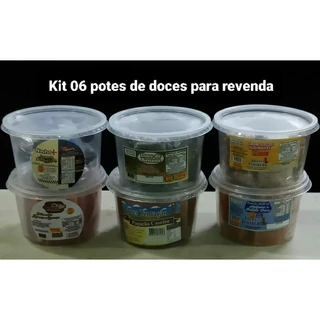 Doces para revenda 06 potes 10 unidades cada