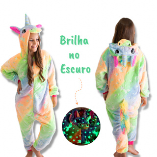 Regenboghorn Pegasus Pikachu Fantasia Unicórnio Pijama Onesie Kigurumi  Macacão