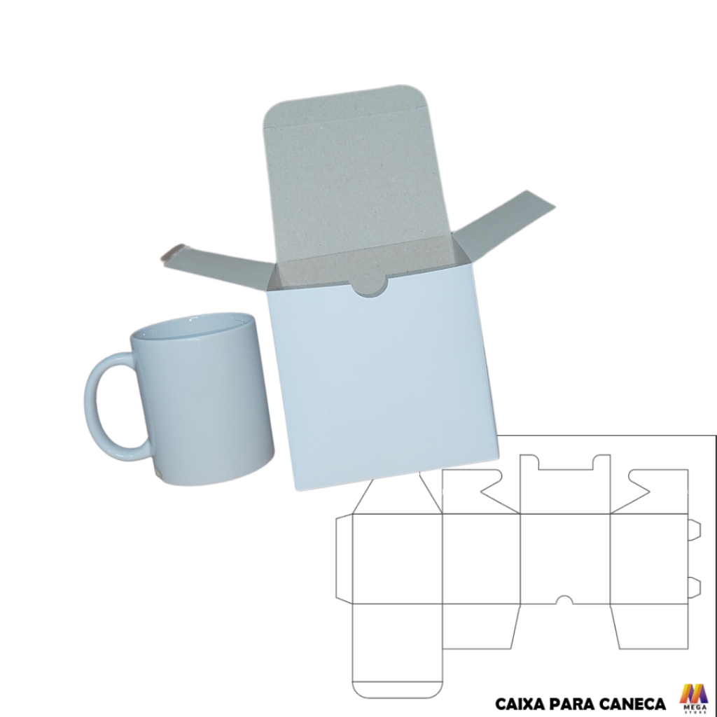 100 Caixa para canecas de porcelana de papel sublimável ideal para ...