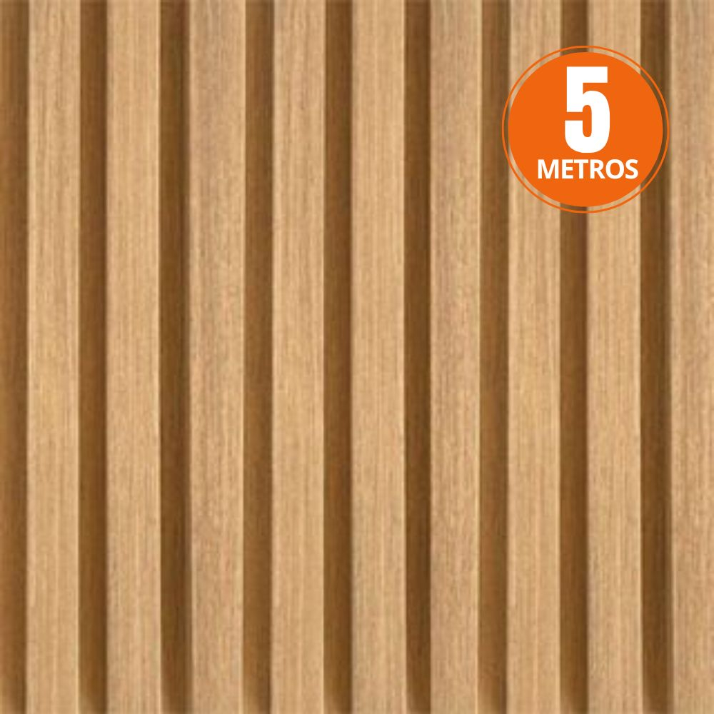 Papel de Parede Madeira Ripado Claro PREMIUM 5m x 45cm Adesivo Autocolante Salas e Quartos