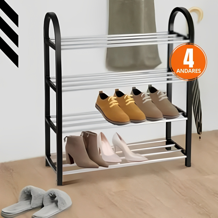 Sapateira Porta Sapato Desmontavel Organizador Calçados 8 Pares 4 Andares Shopee Brasil 7562