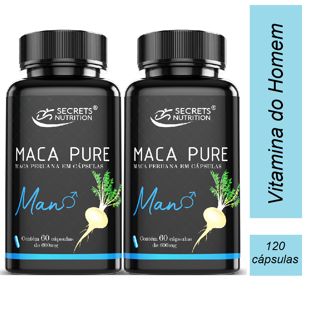 Maca Peruana para o Homem Pure man Secrets Nutrition aumenta libido ...