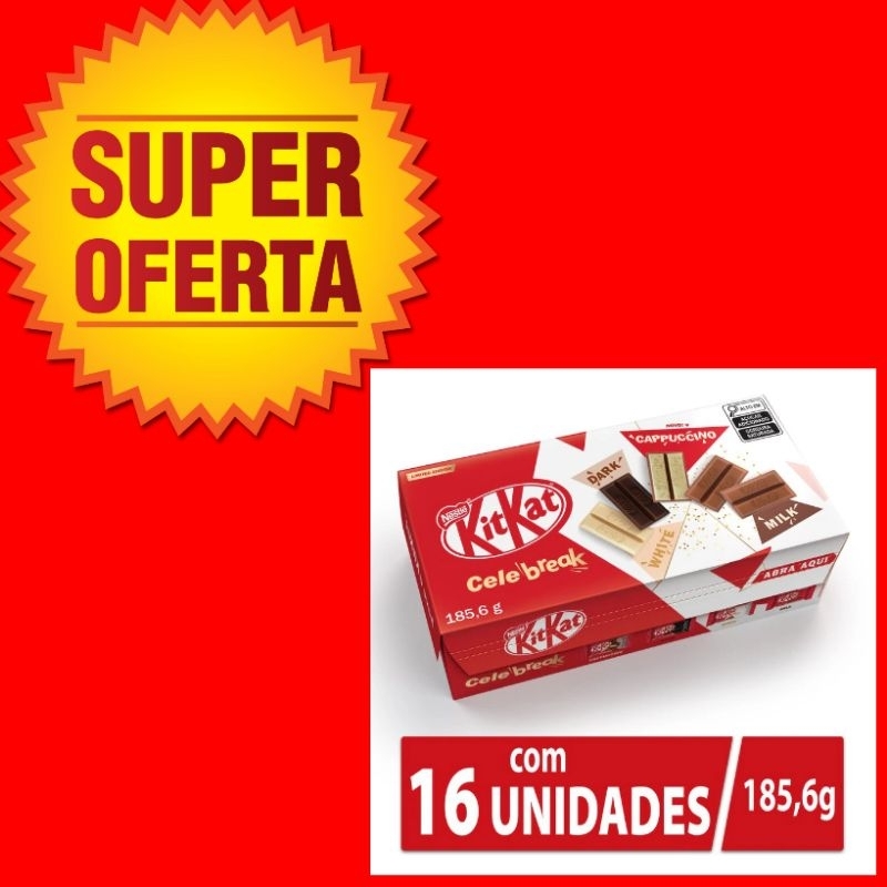 CAIXA DE CHOCOLATE KIT KAT CELEBREAK 185,6g Shopee Brasil