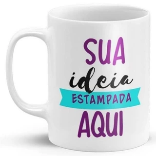 Canecas porcelana personalizadas 325ml sua ideia foto mensagens logo
