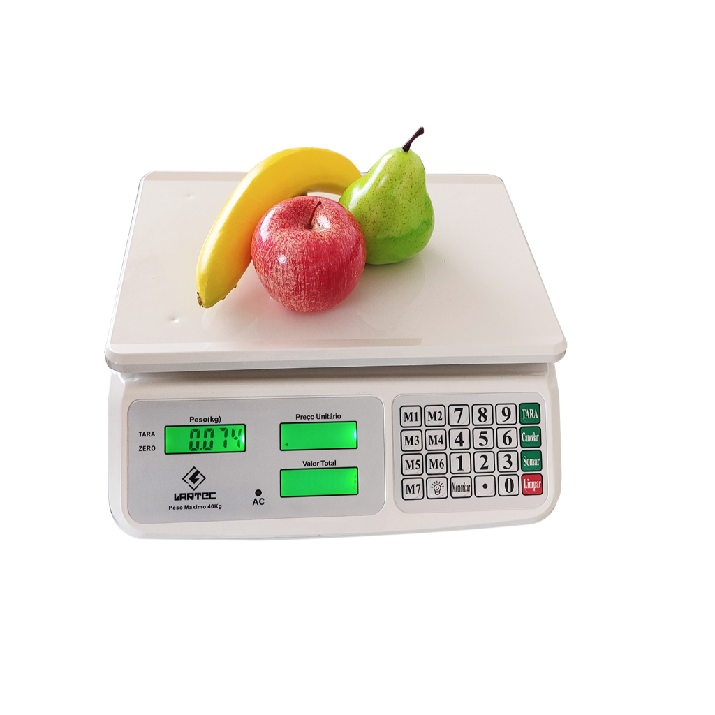 Balança Branca Eletrônica Cozinha Digital 40kg Alta Precisão | Shopee ...