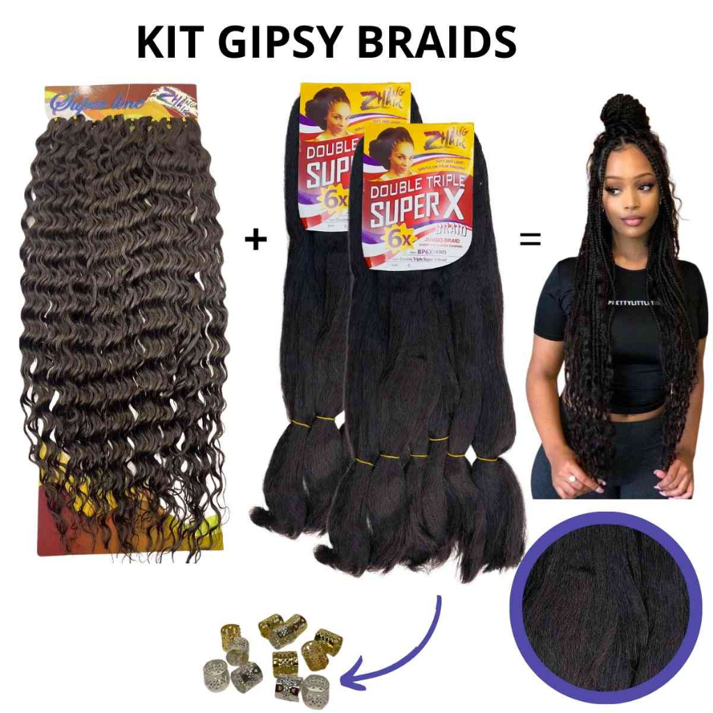 Cabelo Jumbo Super X E Crochet Cacheado Premium Gypsy Braids Aneis Shopee Brasil