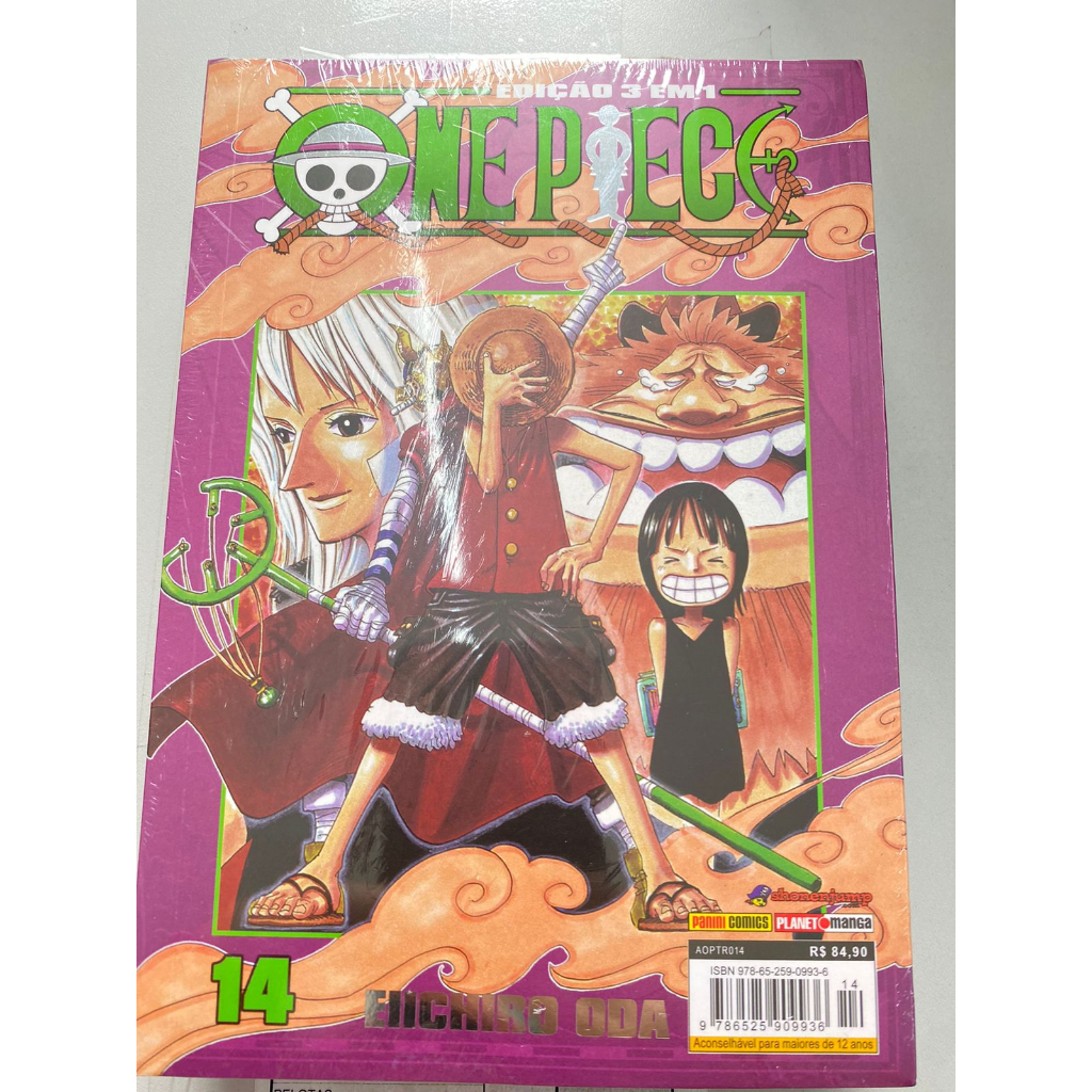 Livro Mangá One Piece 3 em 1 Novo Lacrado em Português 84,90- Vol