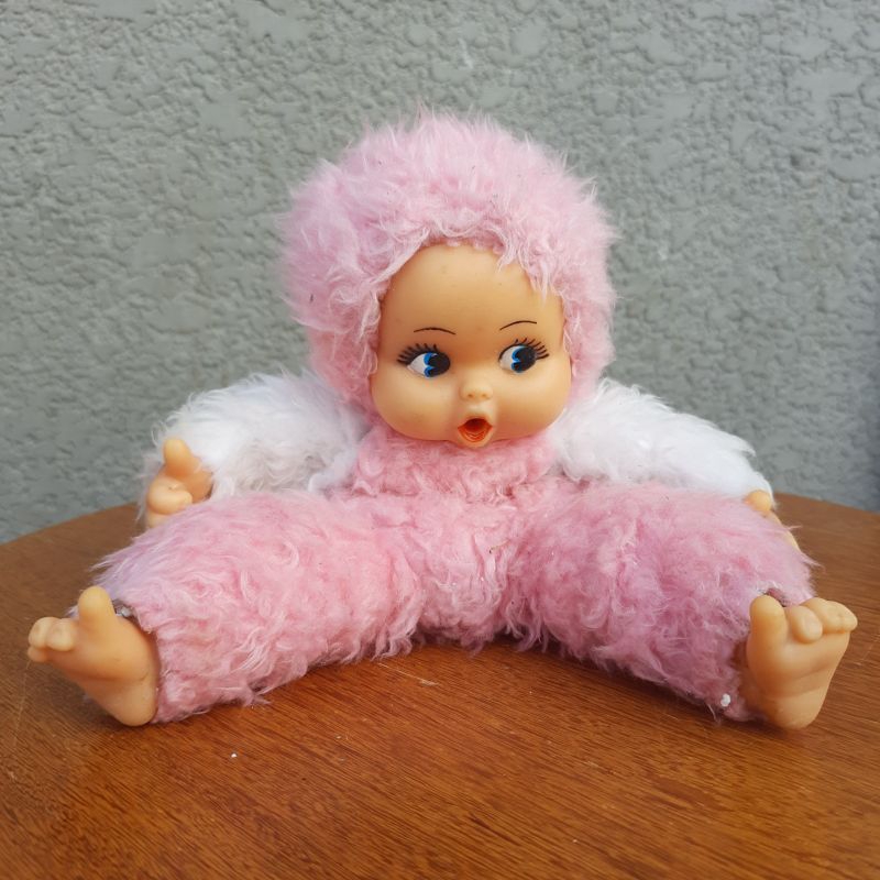 Boneca Estilo Fofolete Rosa Antiga Anos 70 . | Shopee Brasil