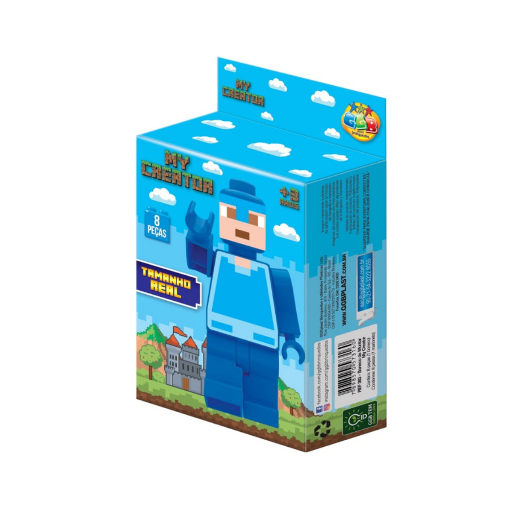 Kit My Creator 2 Bonecos Infantil Marrom e Azul de Montar - Shop Macrozao