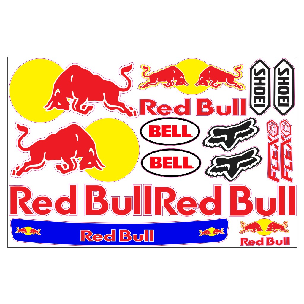 Conjunto Completo Do Capacete RED BULL