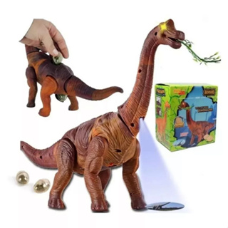 Brinquedo Dinossauro Anda - Bota Ovo - Tem som e luz/ Brinquedo movimento projetor animal