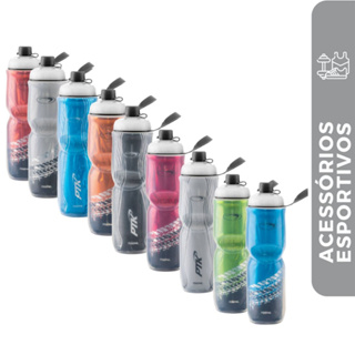Garrafa Squeeze de Água Térmica Caramanhola Bike Bicicleta PTK Garrafinha de água Térmica Bike Academia