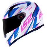 Capacete LS2 FF358 Draze Branco Azul Rosa 60