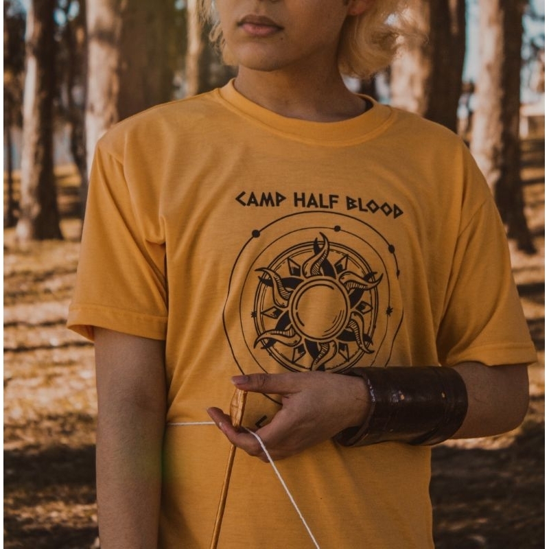 Camiseta Camp Half Blood Acampamento Meio-Sangue Percy Jackson Masculino  Cor Preta