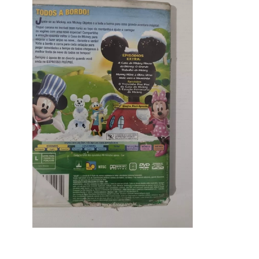 Dvd A Casa Do Mickey Mouse Expresso Piui Piui Original lacrado