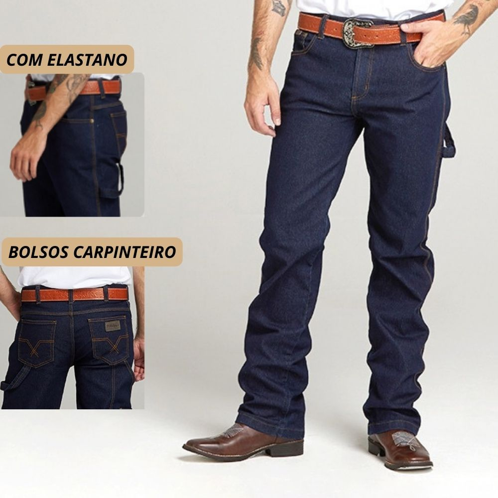 Kit 2 Calça Jeans Masculina Country Para Usar Bota Texana