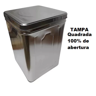 Lata vazia banha carne melado 18 litros tampa pratica abertura total multiuso