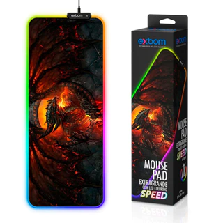 Mouse Pad Gamer Exbom Iluminado led Rgb Grande 80X30CM DIVERSOS MODELOS