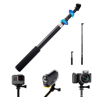 bastão para GoPro 29 a 49 cm alumínio a prova d'água pau de selfie compatível com Action câmera SJCAM atrio eken sony dji gopro e similares